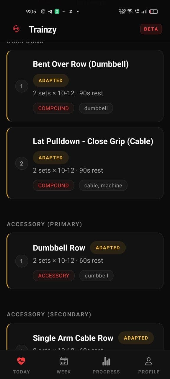 Trainzy App Screen 27